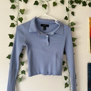 Long sleeve light blue tee size small